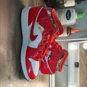 Kids Red and White Sneakers